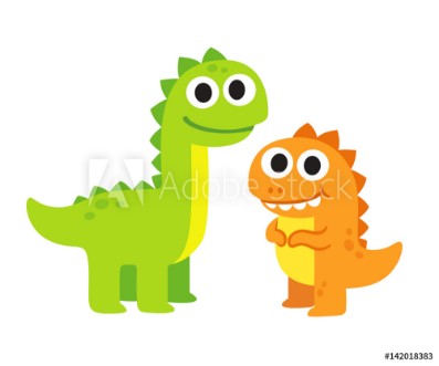 Picture of Cute cartoon dinosaurs